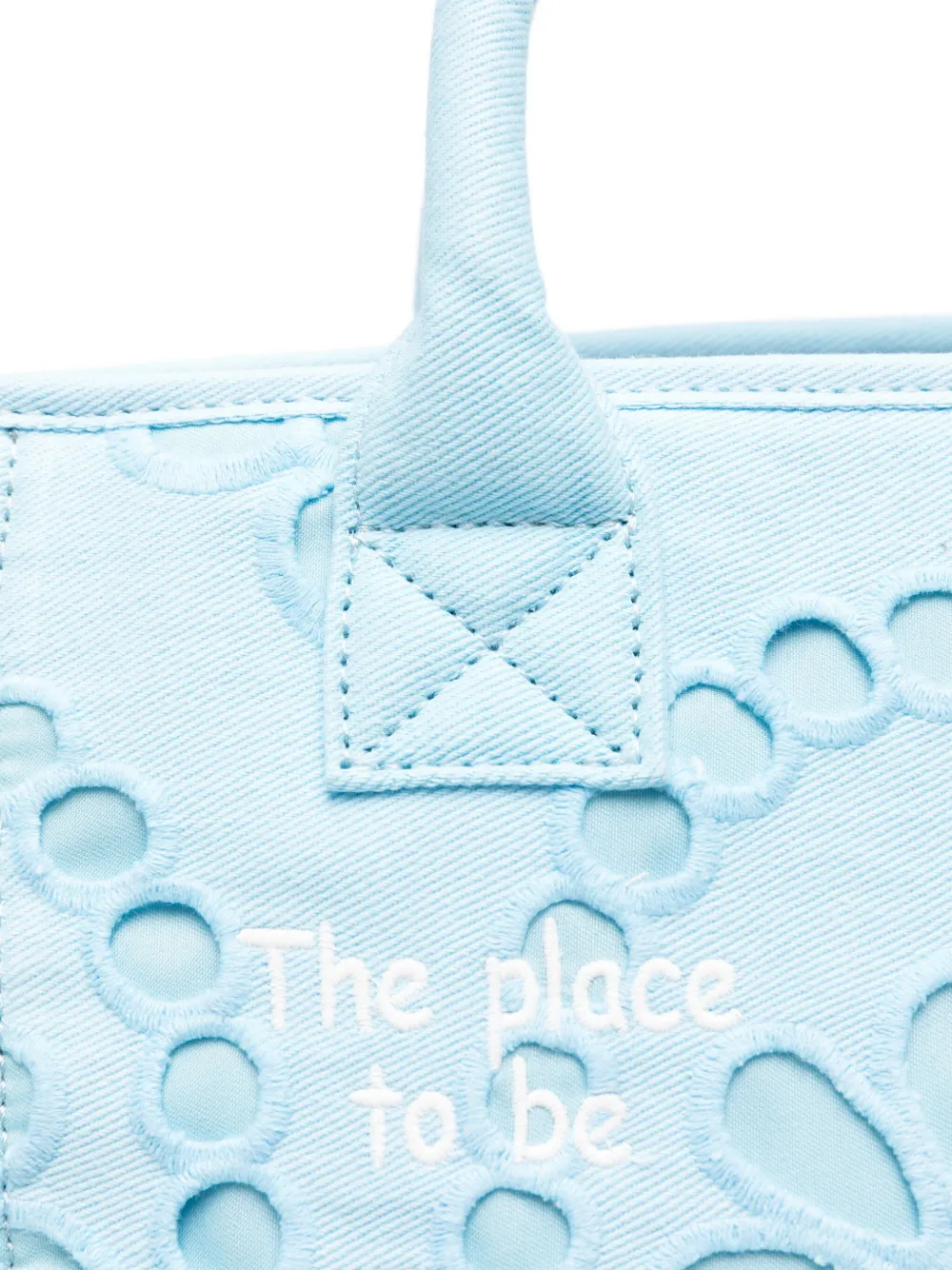 MC2 Saint Barth Shopper met geborduurd logo Blauw