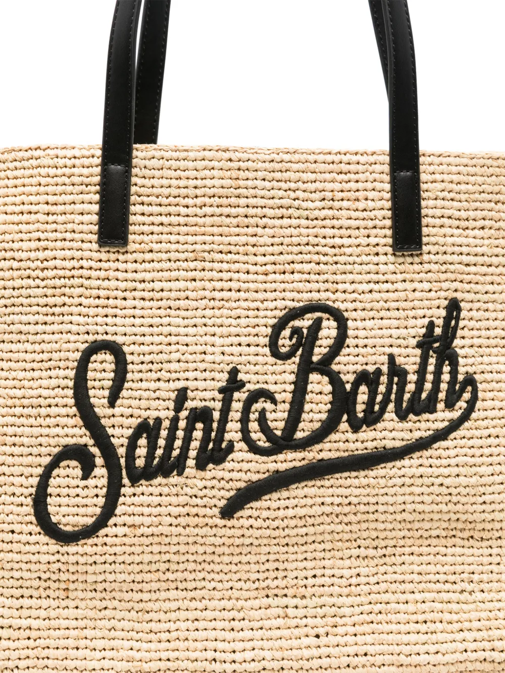 MC2 Saint Barth Strandtas met geborduurd logo Beige