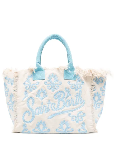 MC2 Saint Barth logo-embroidered cotton tote bag