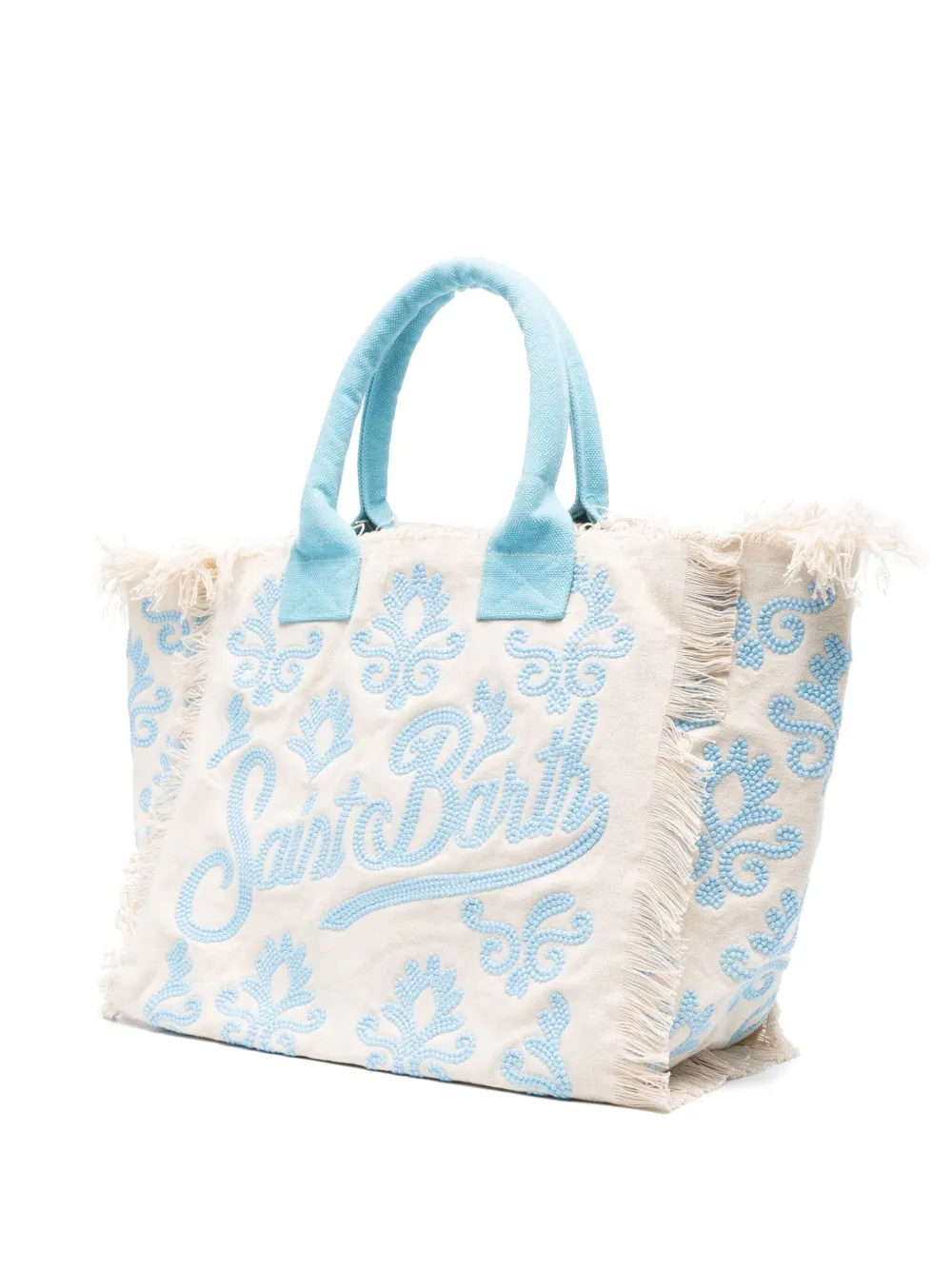 MC2 Saint Barth Shopper met geborduurd logo - Beige