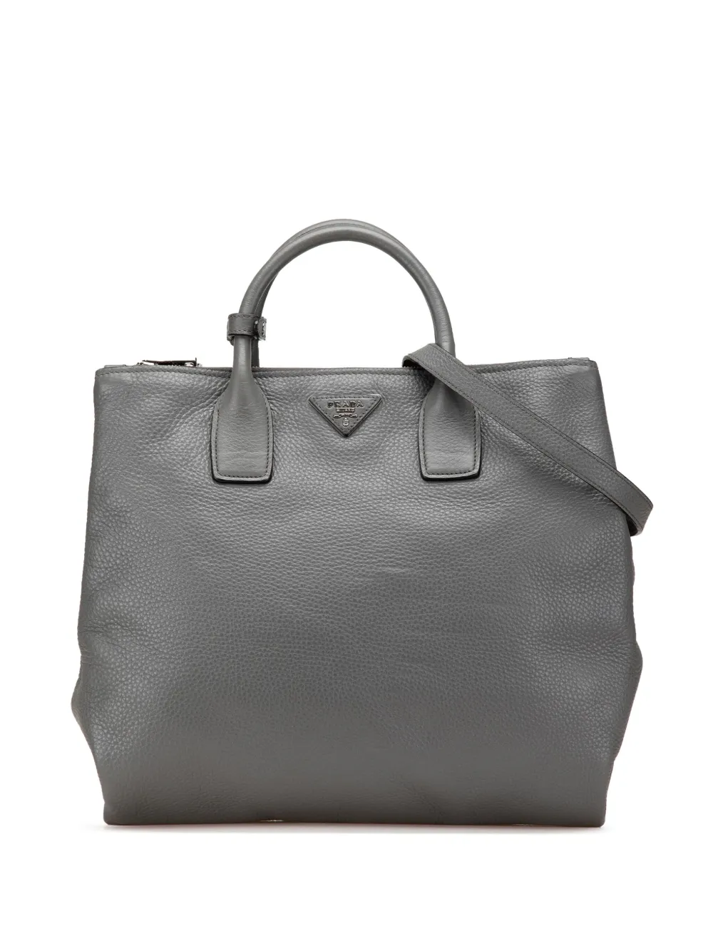 Prada Pre-Owned 2010-2024 Vitello Daino Double Zip Convertible Tote Prada Pre-Owned 2010-2024 Vitello Daino Double Zip Convertible Tote