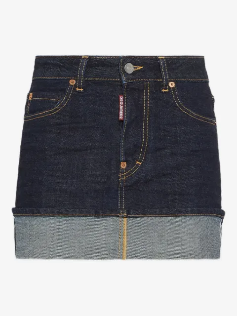 DSQUARED2 Dark Cimosa double-layered denim mini skirt