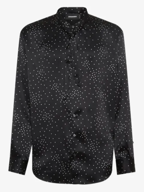 DSQUARED2 ポルカドット サテンシャツ
