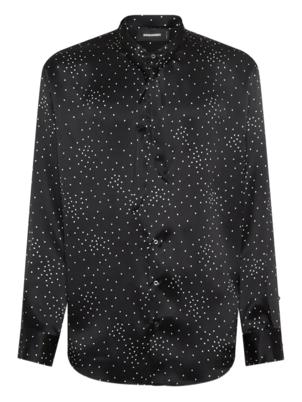 DSQUARED2 ポルカドット サテンシャツ | ブラック | FARFETCH JP
