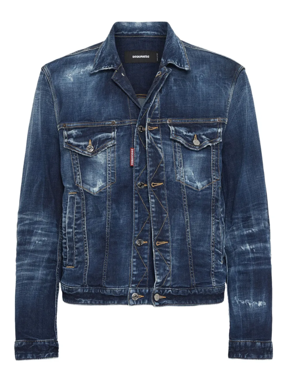 Dsquared2 Long-sleeved Denim Jacket In Blue