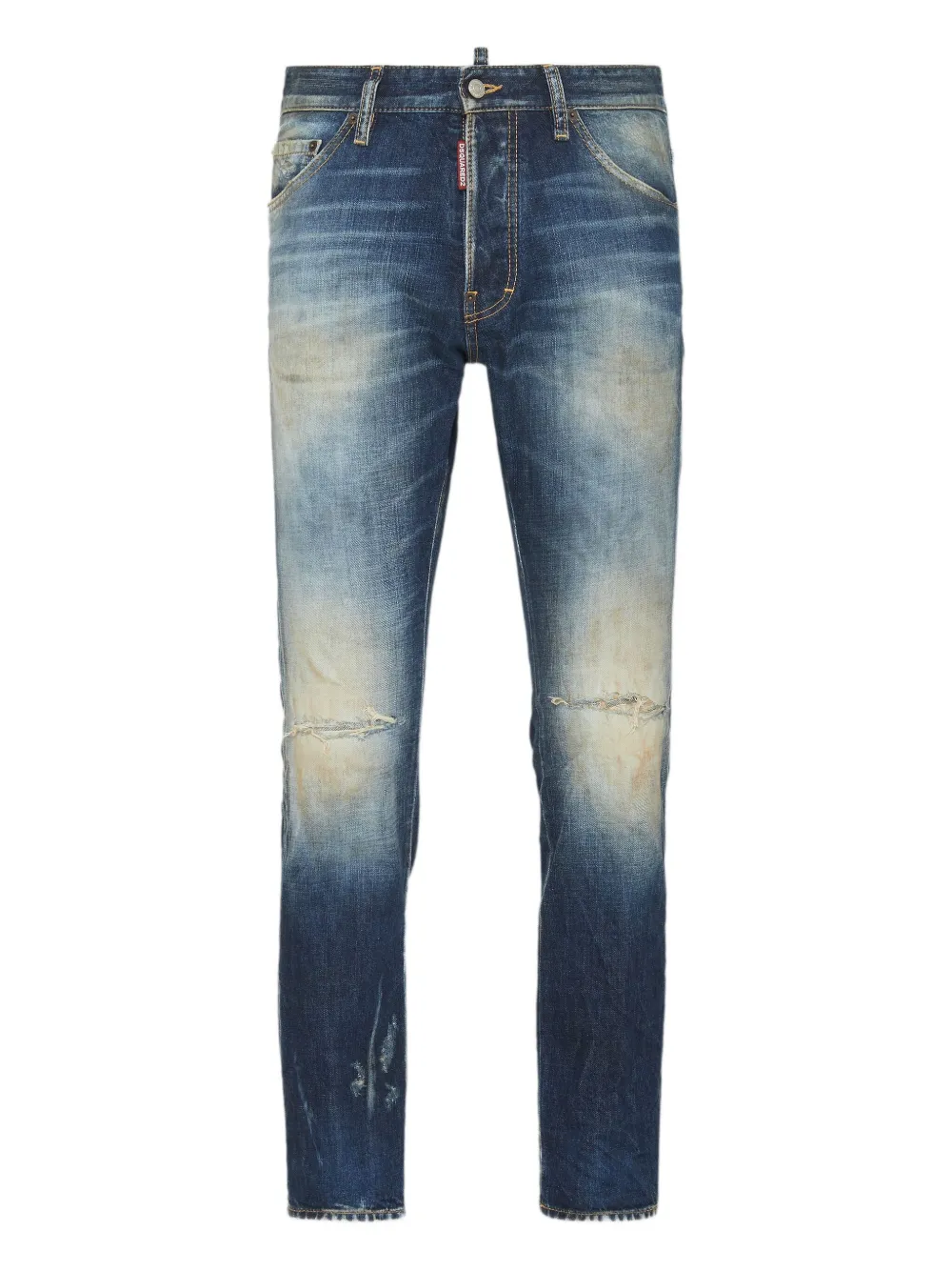 DSQUARED2 Jeans met vervaagd patchwork Blauw