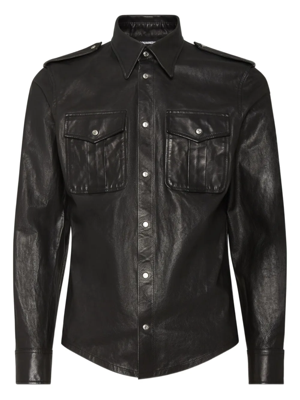 DSQUARED2 leather shirt | Black | Image 1