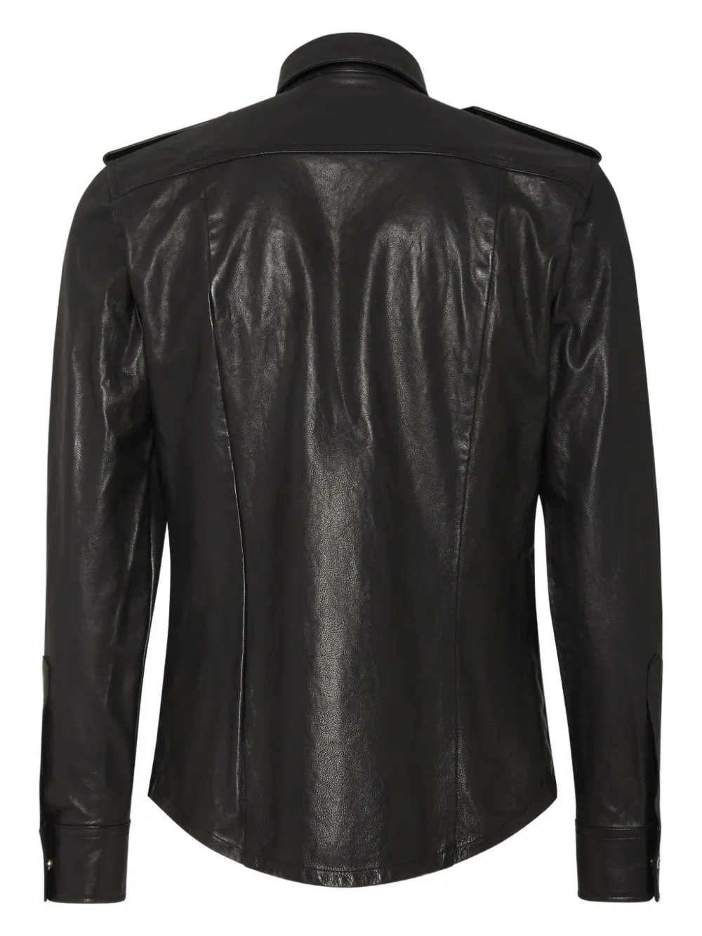 DSQUARED2 Leren overhemd - Zwart