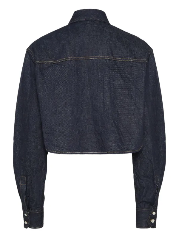 DSQUARED2 クロップド デニムシャツ | ブルー | FARFETCH JP