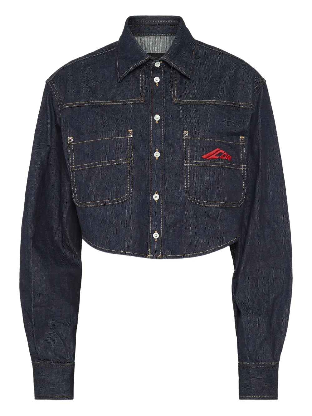 DSQUARED2 Cropped spijkerblouse Blauw