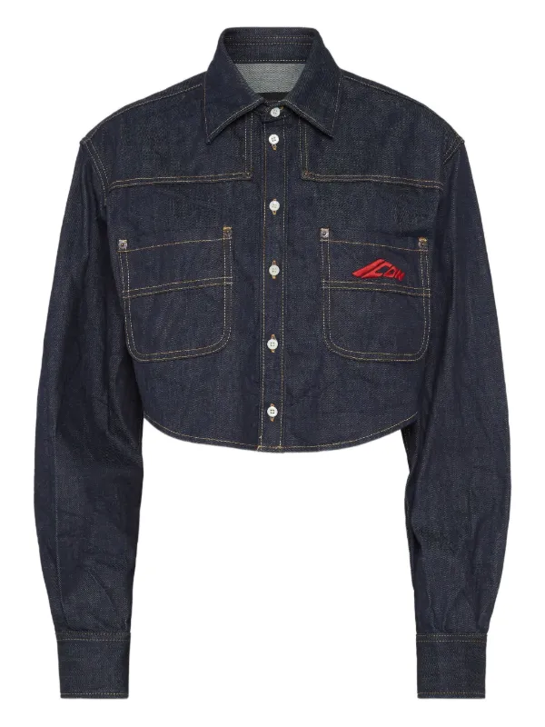 DSQUARE D2 レディースデニムシャツ DSQUARED2 クロップド デニム