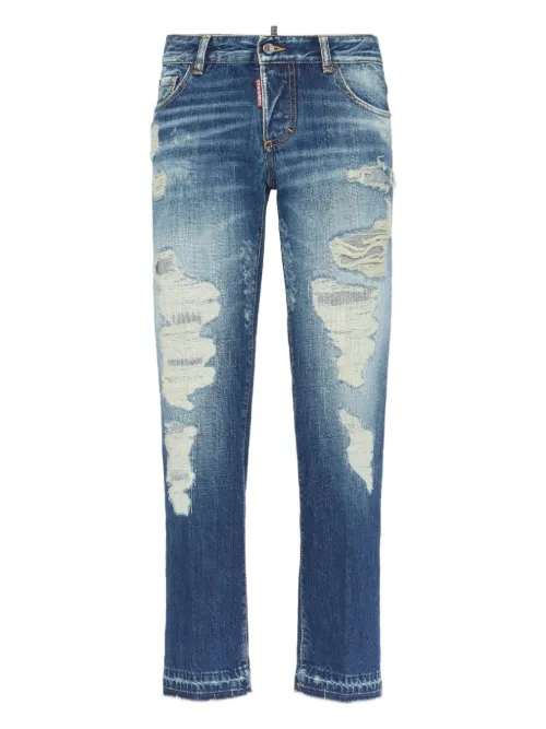 DSQUARED2 jean à effet usé - Bleu - DSQUARED2 - Modalova