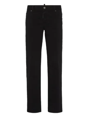 DSQUARED2 Black Bull ダメージ スリムジーンズ | ブラック | FARFETCH JP
