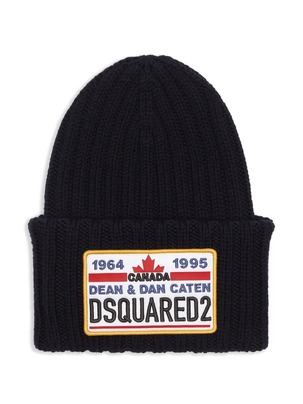 DSQUARED2 gorro tejido de canalé | negro | Image 1