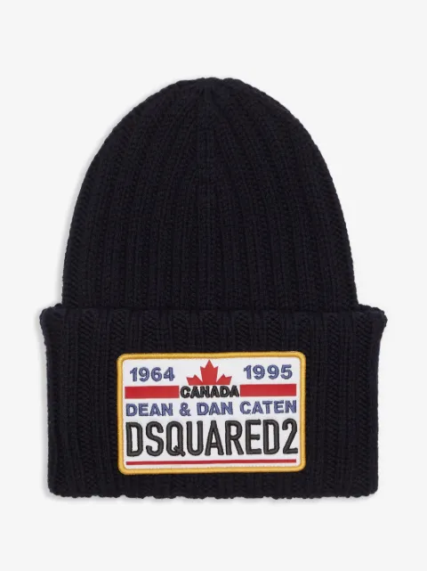 DSQUARED2 ribbstickad mössa
