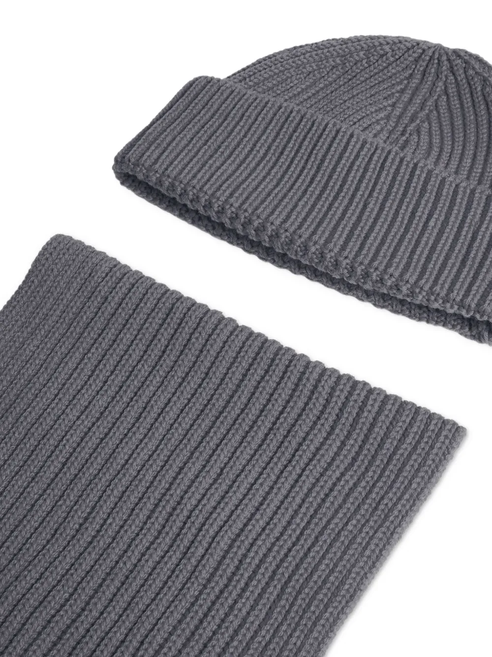 Dsquared2 Geripptes Schal-set In Gray
