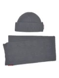 DSQUARED2 ribbed-knit scarf set - Grey