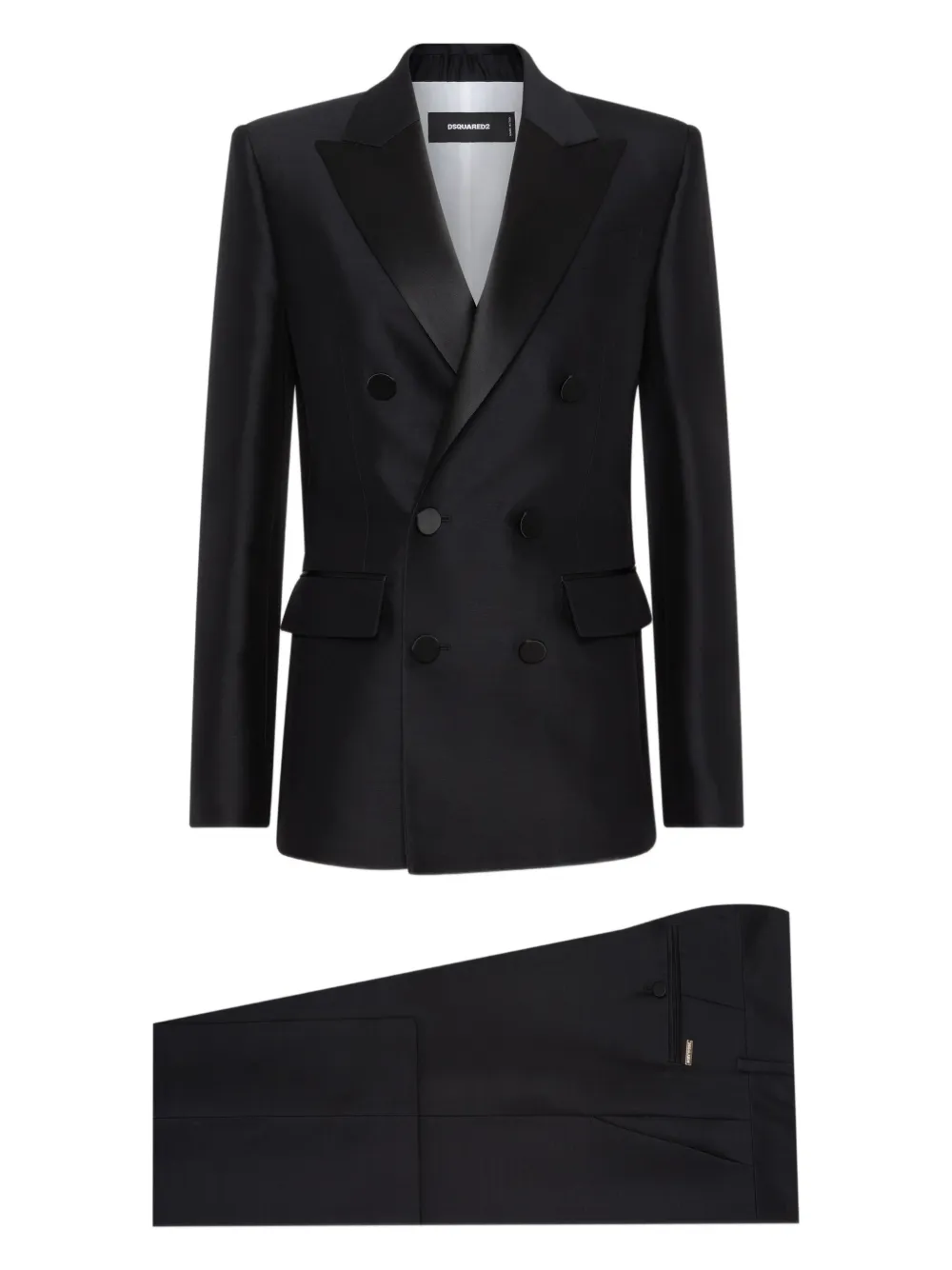 Dsquared2 Double-breasted Suit In Black
