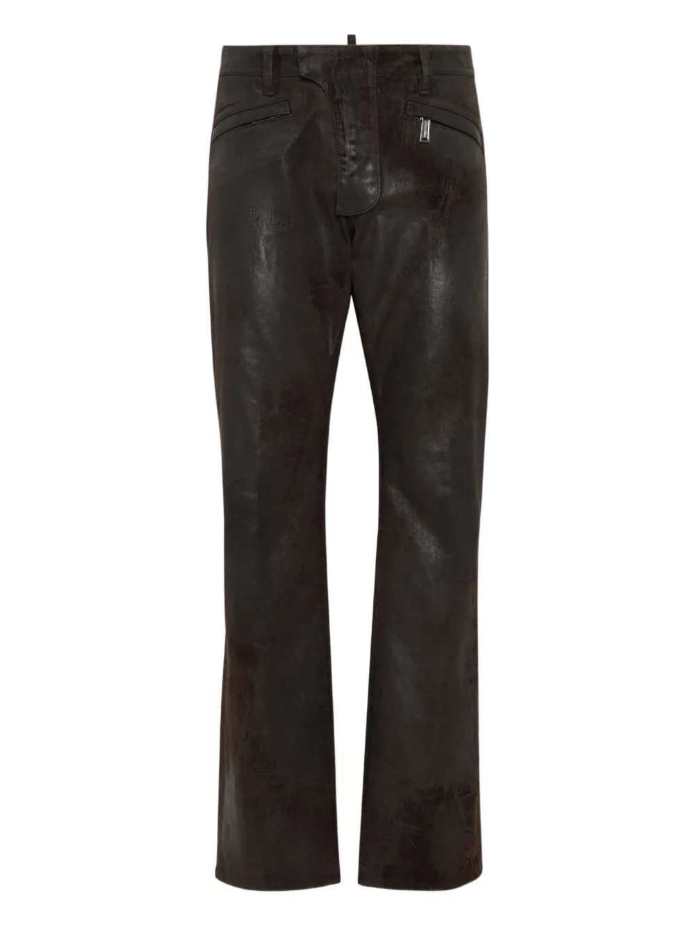 DSQUARED2 Leren broek Bruin