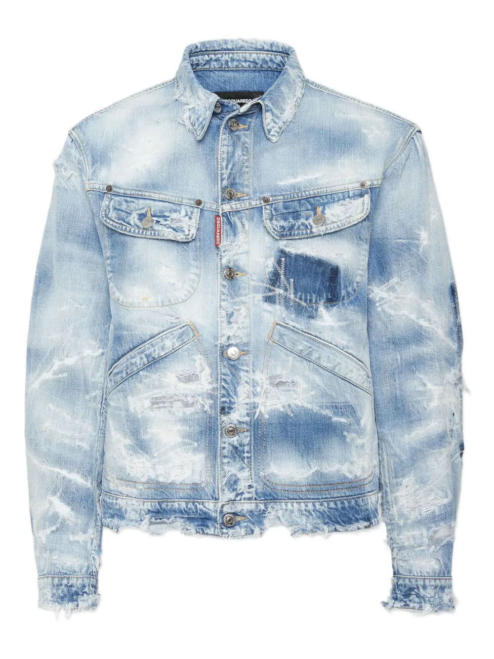 DSQUARED2 distressed denim jacket | Blue | Image 1