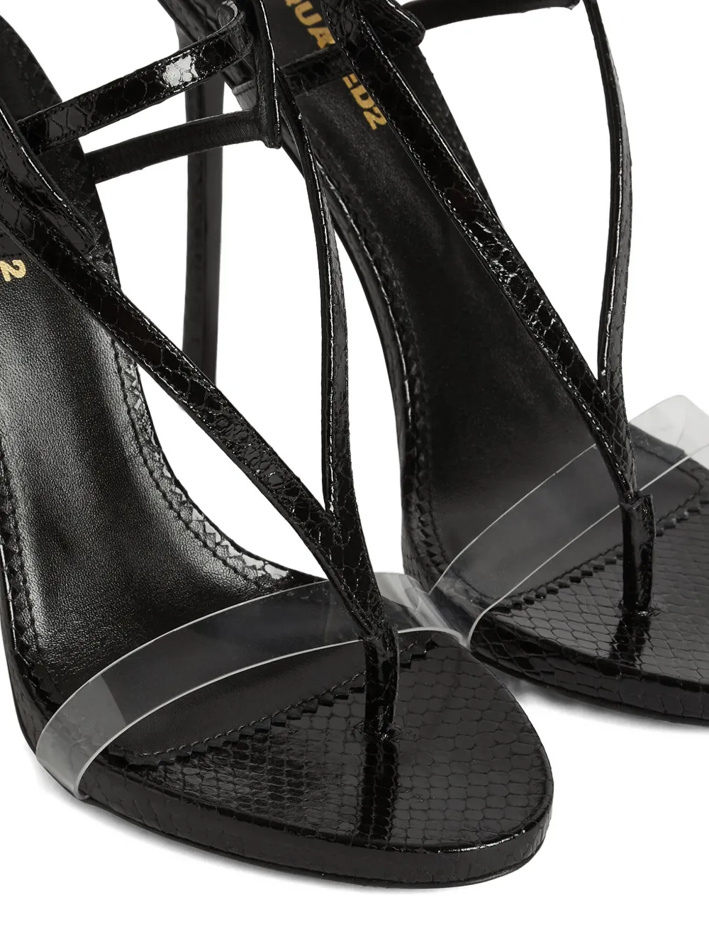 DSQUARED2 leather heeled sandals Black