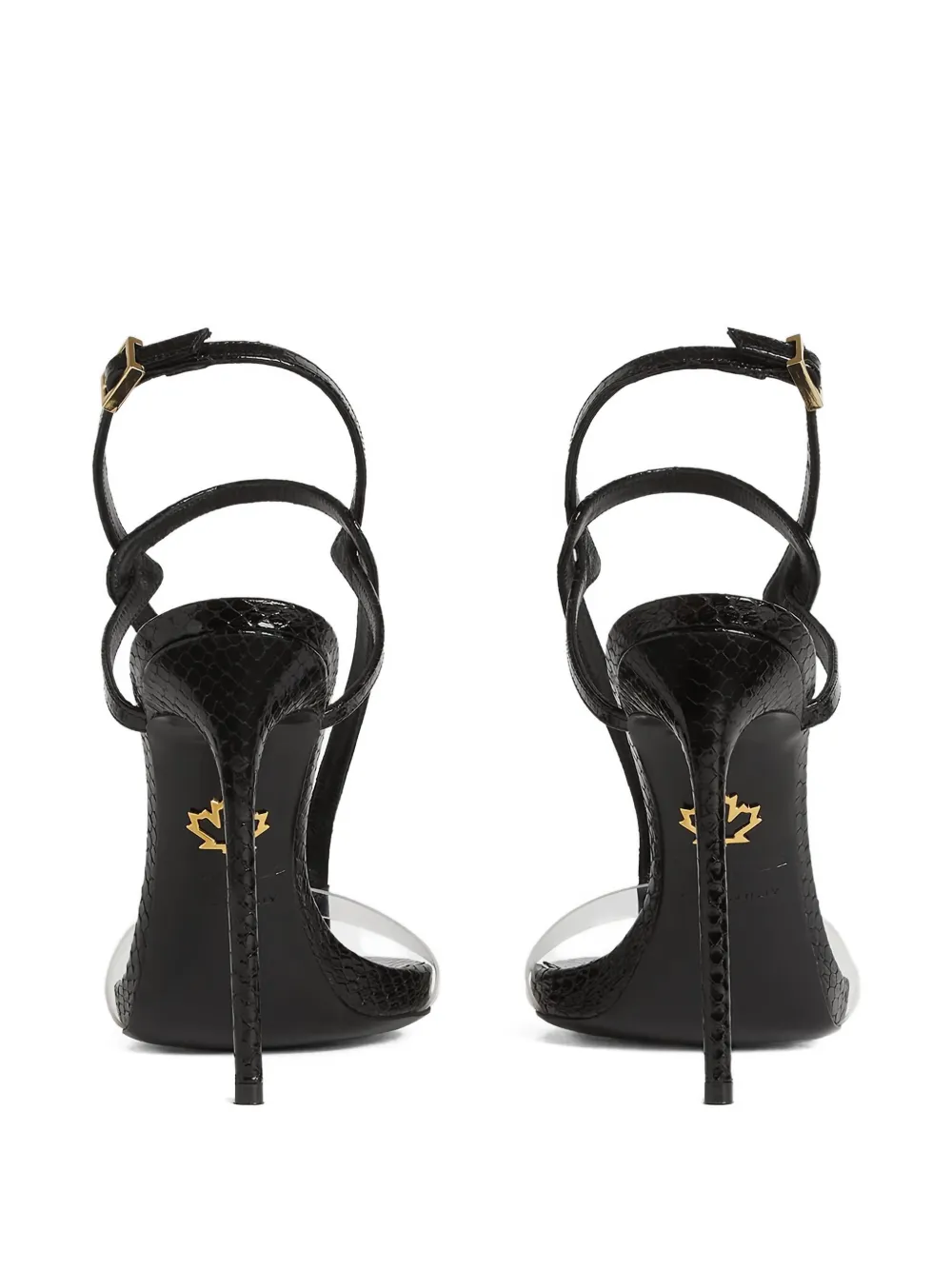 DSQUARED2 leather heeled sandals Black