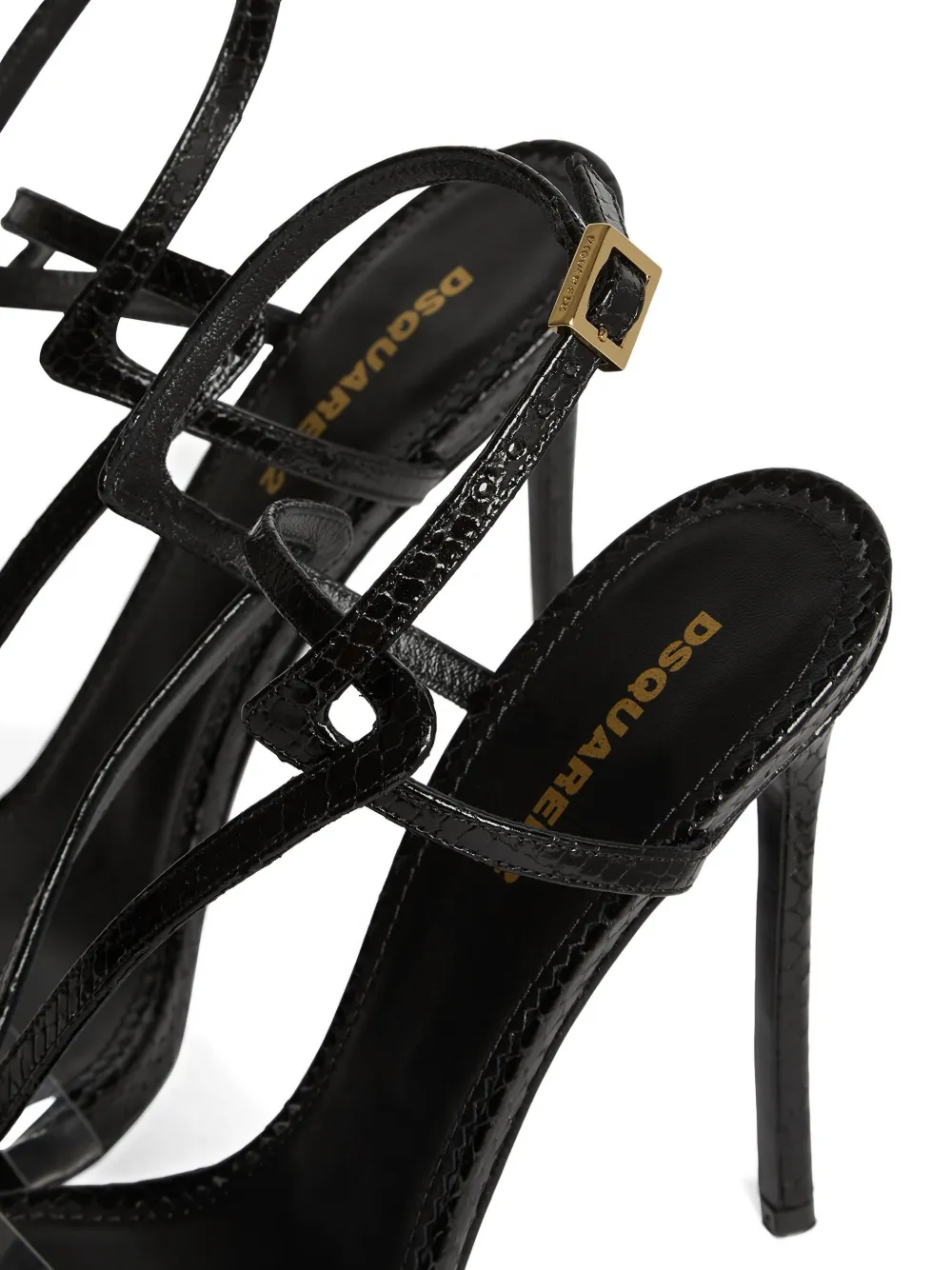 DSQUARED2 leather heeled sandals Black