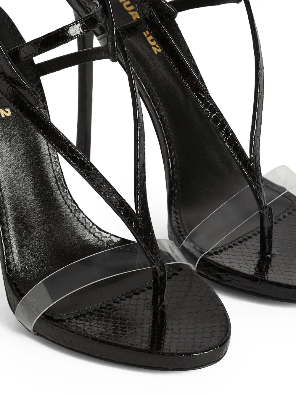 DSQUARED2 Leren sandalen Zwart
