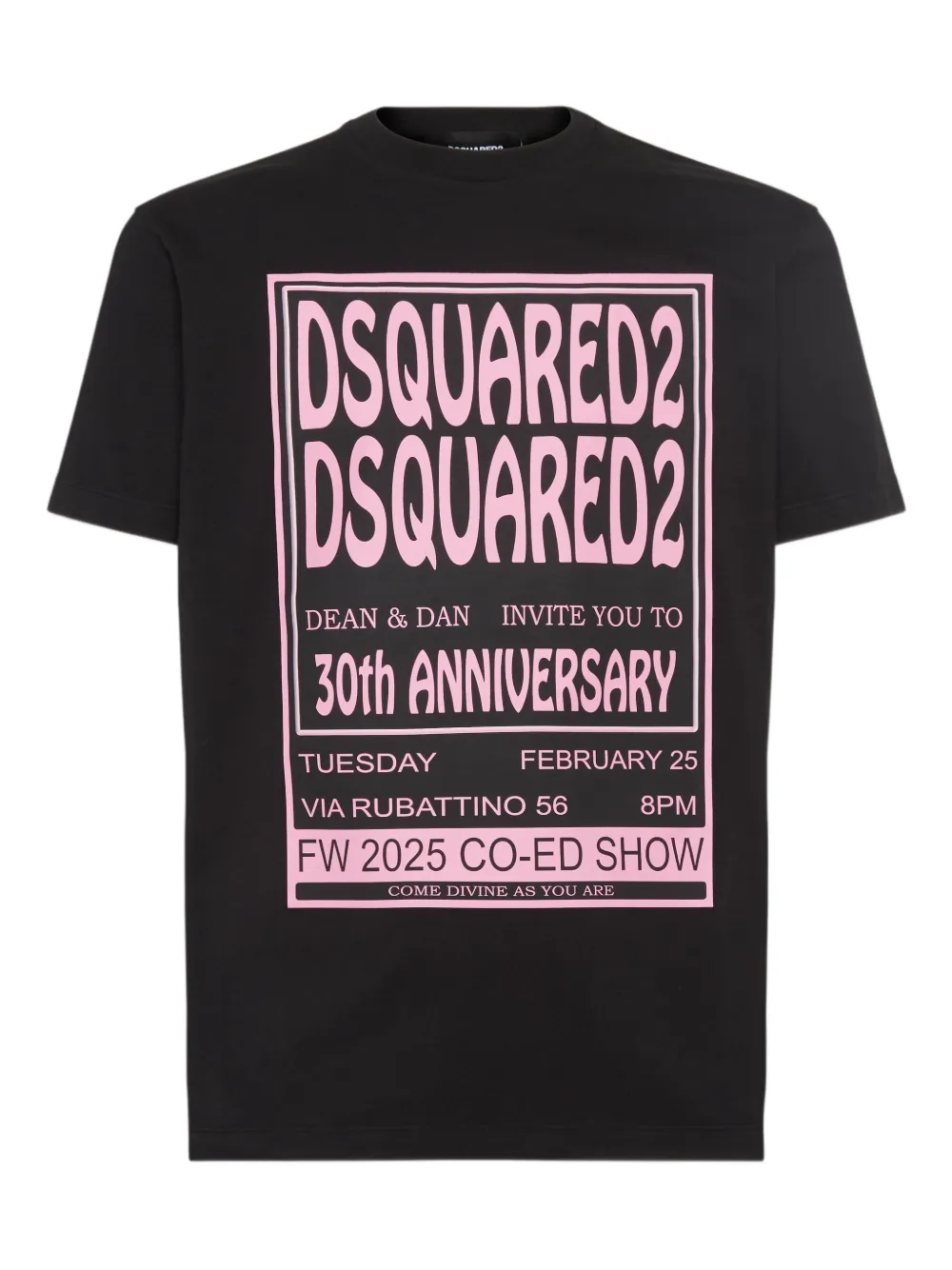 DSQUARED2 T-shirt met grafische print Zwart