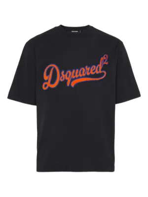 DSQUARED2 Icon-print Cotton T-shirt | Black | FARFETCH