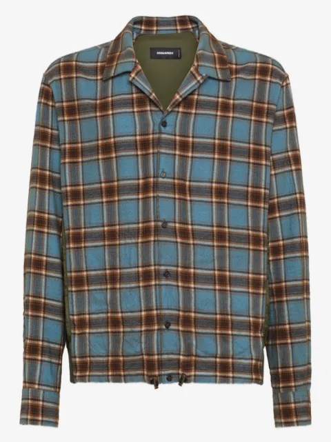 DSQUARED2 checked drawstring shirt