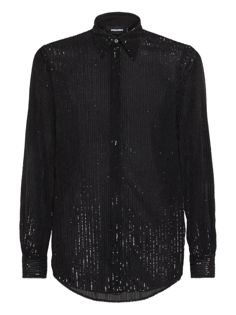 Dsquared2 Pinstriped Shirt In Black