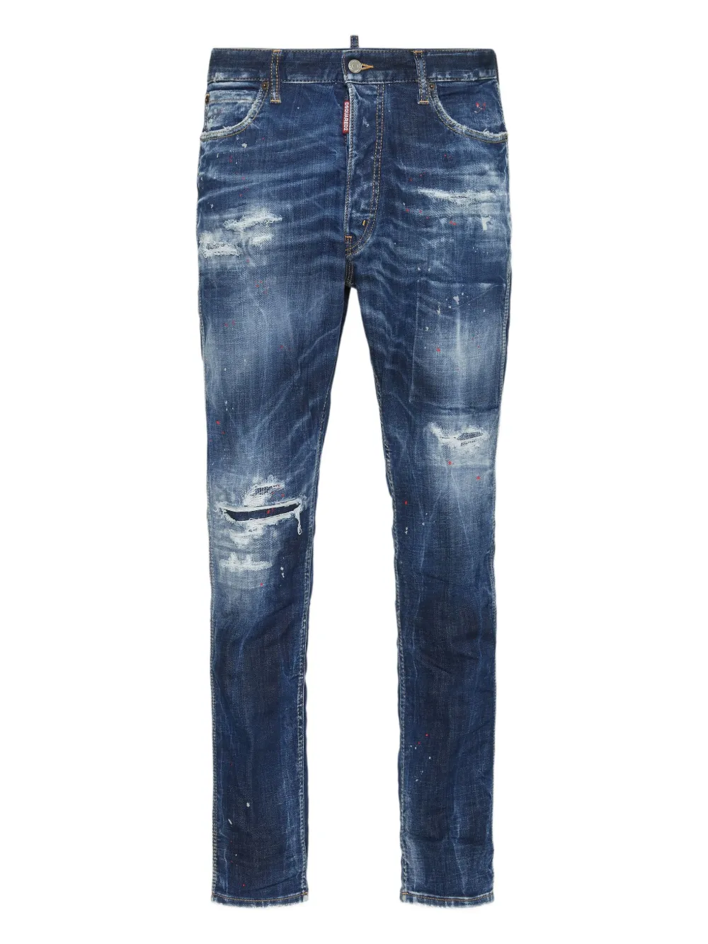 DSQUARED2 Gerafelde jeans met wassing Blauw