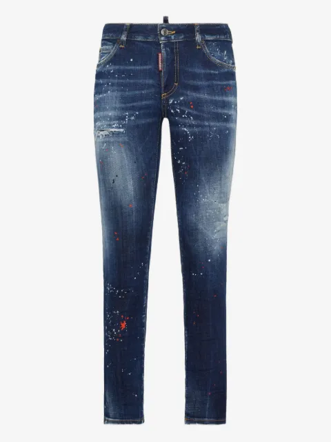 DSQUARED2 medium red spots wash medium waist Jennifer jeans