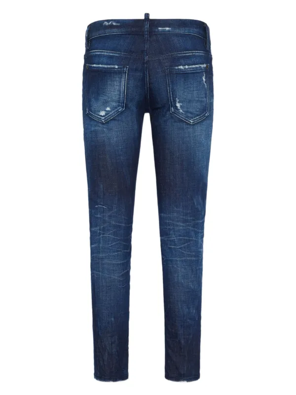 DSQUARED2 ダメージ スキニージーンズ | ブルー | FARFETCH JP