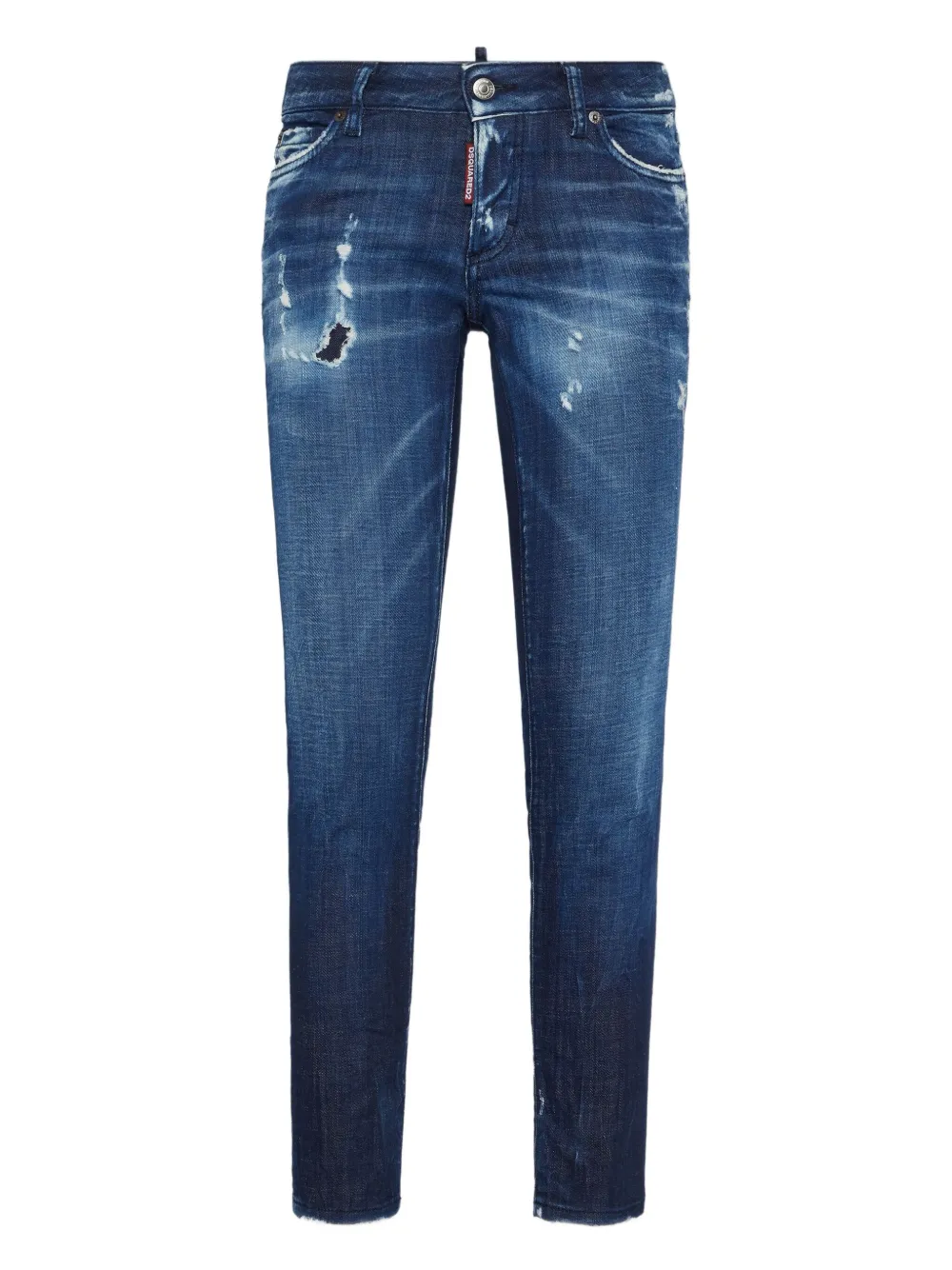 DSQUARED2 Skinny jeans met gerafeld effect Blauw