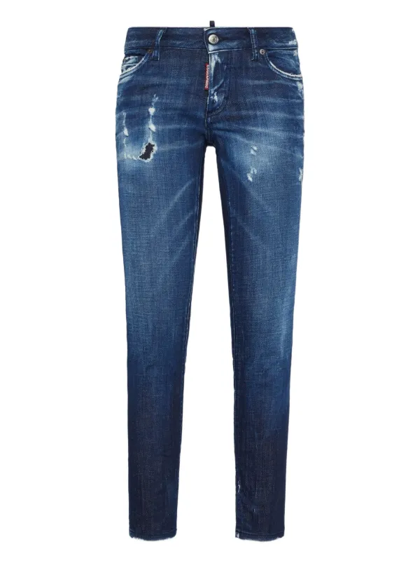 DSQUARED2 ダメージ スキニージーンズ | ブルー | FARFETCH JP