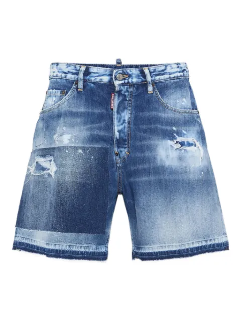 DSQUARED2 shorts de mezclilla con detalles rasgados