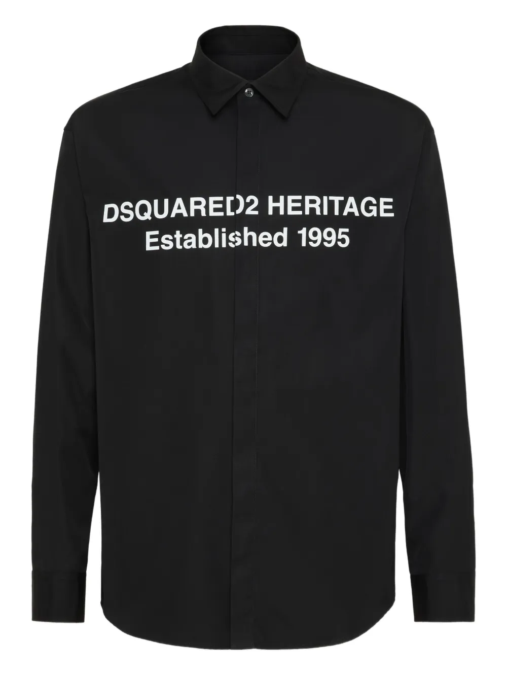 Dsquared2 Logo-print Shirt In Black