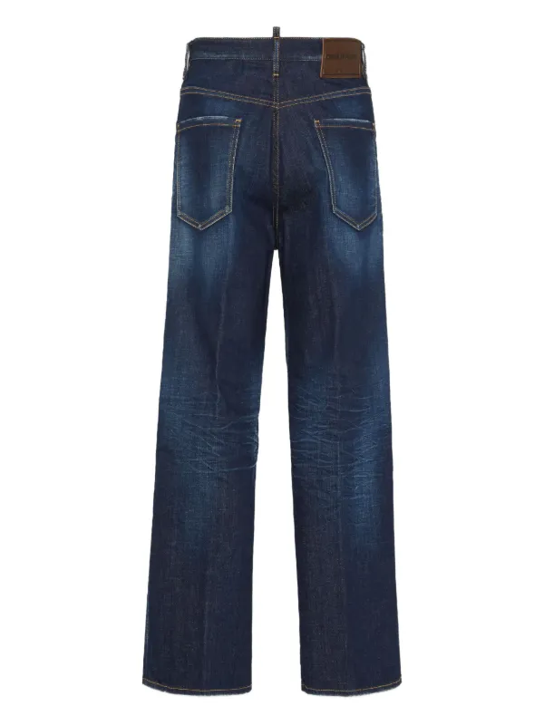 DSQUARED2 ダークブルー デニム 48 DSQUARED2 wide-leg Jeans | Blue | FARFETCH