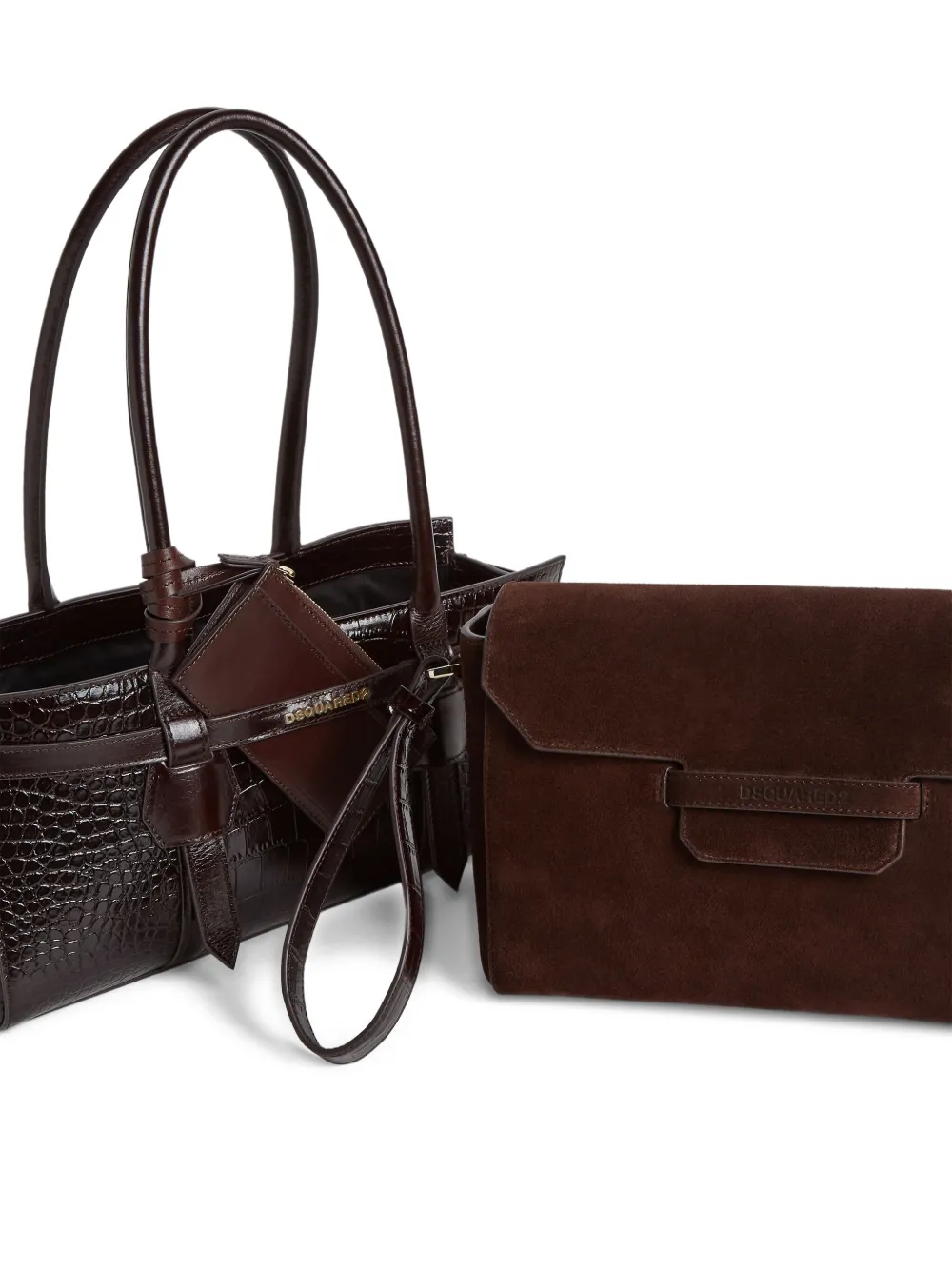 DSQUARED2 Leren shopper Bruin
