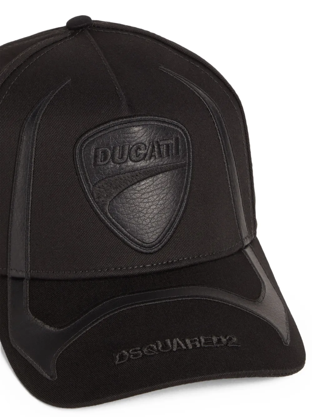 Dsquared2 X Ducati Logo-embroidered Baseball Cap In Black