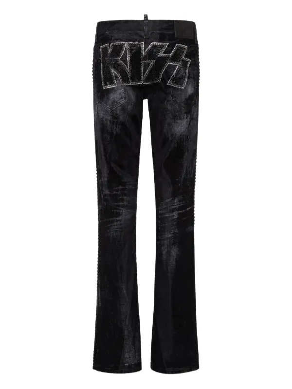 DSQUARED2 x Kiss Patch Jeans | Black | FARFETCH