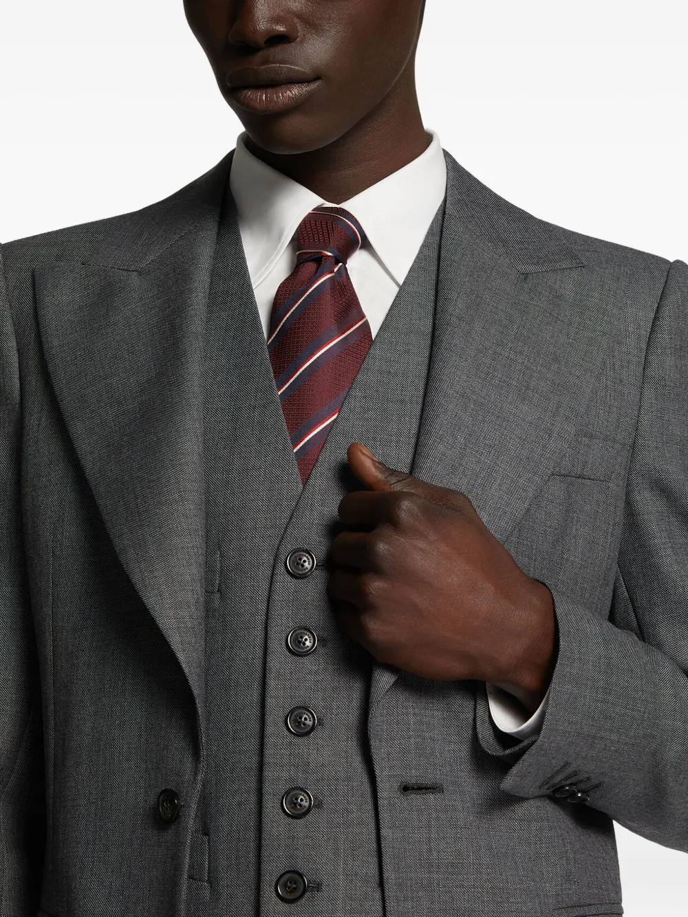 DSQUARED2 Gestreepte stropdas Rood