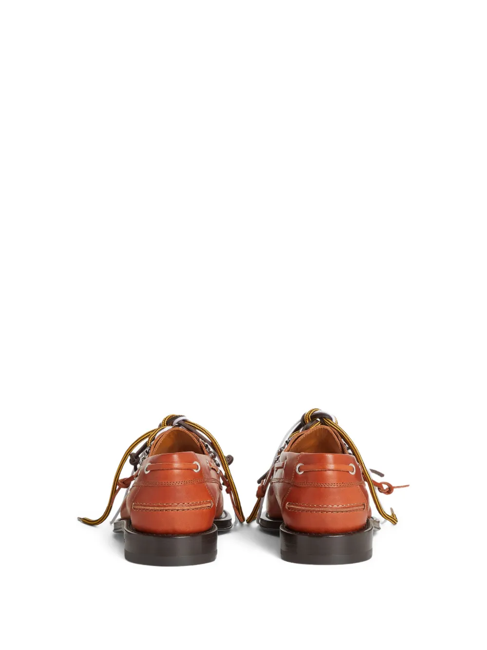 Dsquared2 X Magliano Leather Boat Shoes In Brown