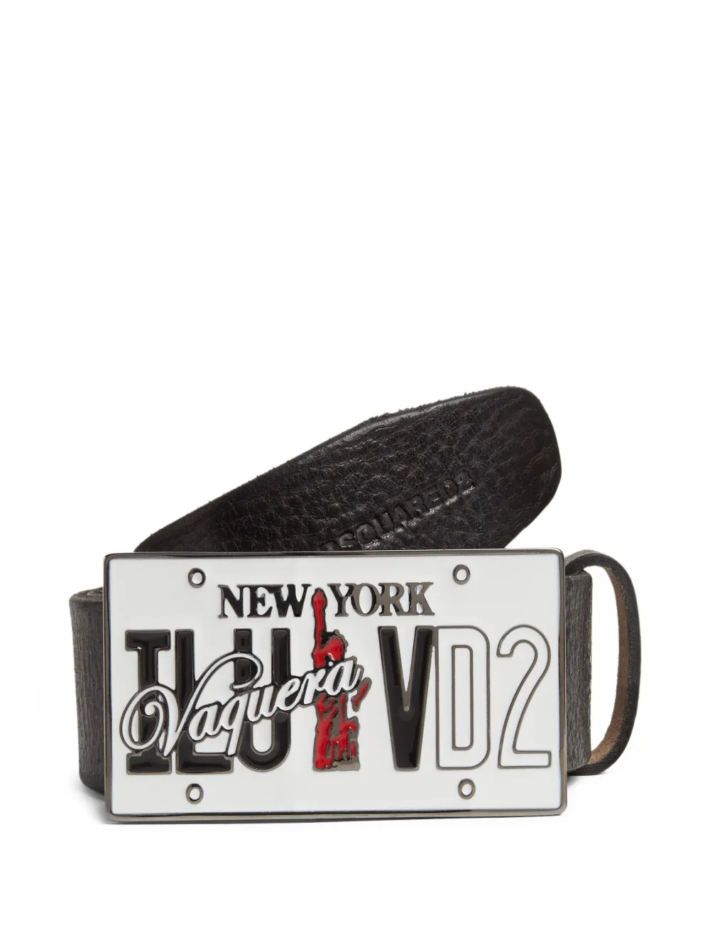 DSQUARED2 logo-buckle leather belt | Black | Image 1