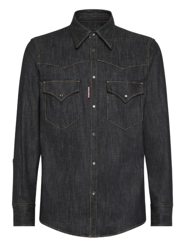 13万円 DSQUARED2 FASHION WESTERN SHIRT 50 DSQUARED2 Fashion Western Shirt | Black | FARFETCH HK