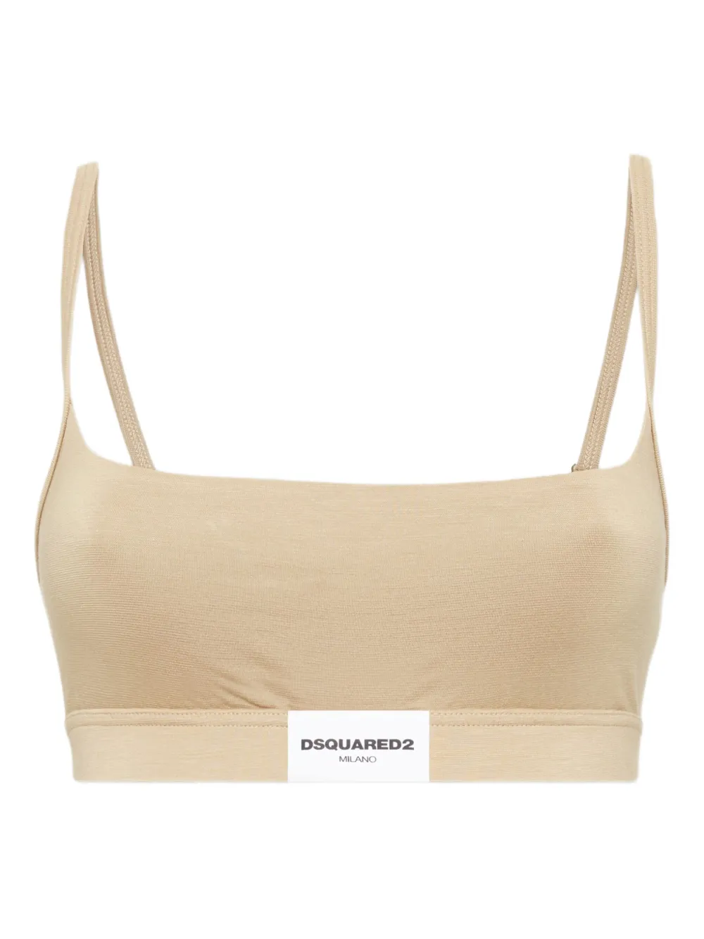 Dsquared2 Logo-patch Bra In Brown