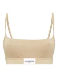 DSQUARED2 logo-patch bra - Neutrals