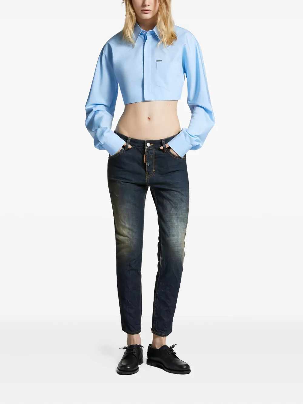 DSQUARED2 Dark Desert Dust Wash Cool Girl jeans | Straight-Leg Jeans | Image 2